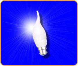 CFL Candle 7W ES Bent tip